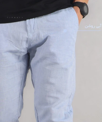 شلوار لینن مردانه کمر کش 3621