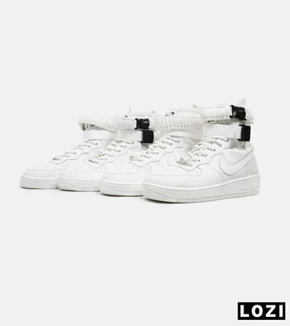 کفش کتانی ساق‌دار مردانه سفید NIKE AIRFORCE AF1