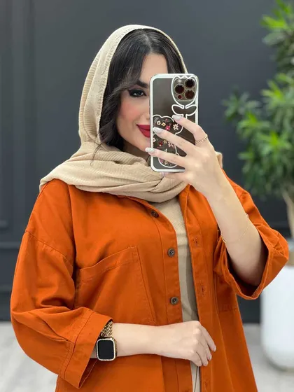 مانتو دو جیب بغل سه دکمه