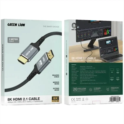 کابل HDMI گرین لاین Green Lion مدل GN8KHDMI3HDBK طول 3 متر