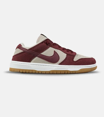کفش کتانی مردانه و زنانه کرم زرشکی نایک NIKE SB Dunk مدل 7518