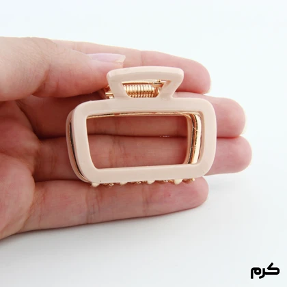 کلیپس دخترانه فلزی مدل مستطیل ساده کوچک