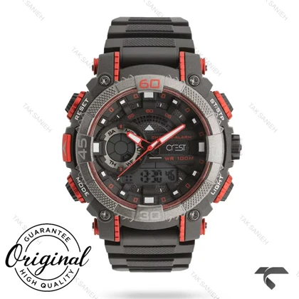 ساعت مچی کرست مدل 9509-1 مردانه مشکی قرمز Crest-11395-U