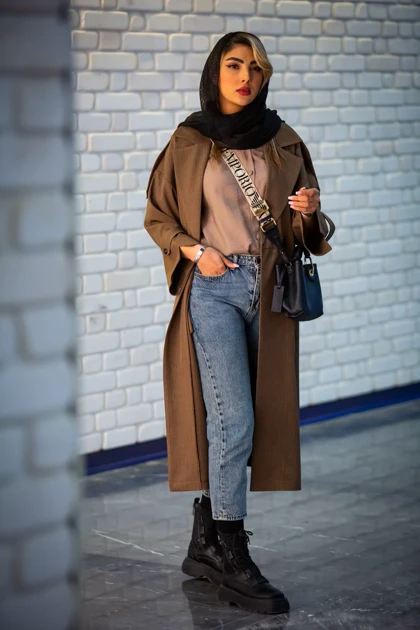 مانتو کرسپو یقه چین ماهلین