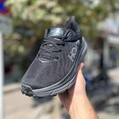 کفش راحتی مردانه هوکا چلنجر 7 کیفیت عالی مشکی زیر طوسی