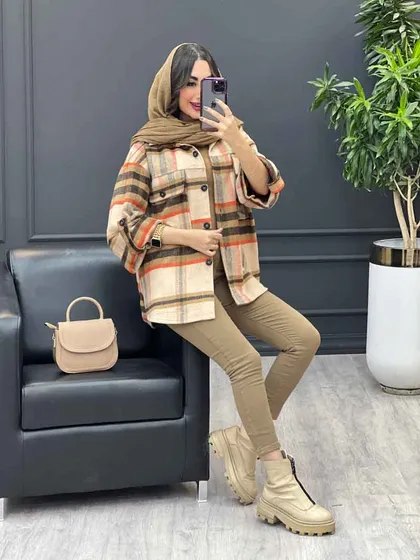 شکت چهارخونه آستین پاگن