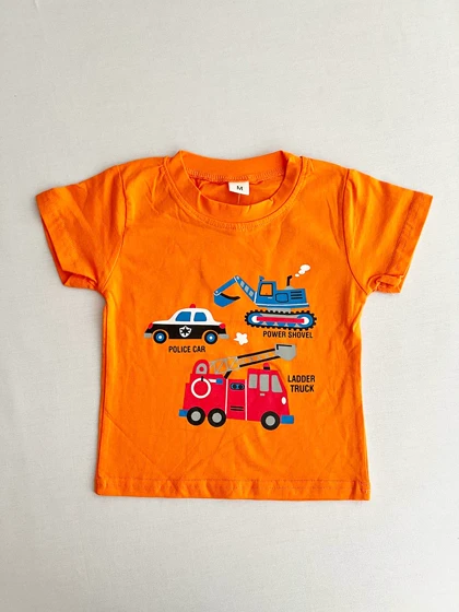 تیشرت شلوارک پسرانه طرح ماشین 7126
