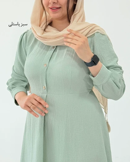 پیراهن مانتویی گلوریا - کد 1810