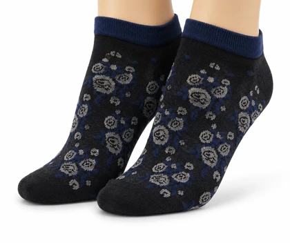 جوراب مچی زنانه پنبه‌ای طرح دار Family Socks بدون درز و معطر