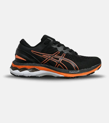 کتانی بزرگ پا مشکی نارنجی ASICS GEL-KAYANO 27