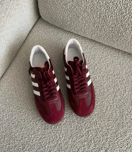 کفش کتانی دخترانه سامبا زرشکی