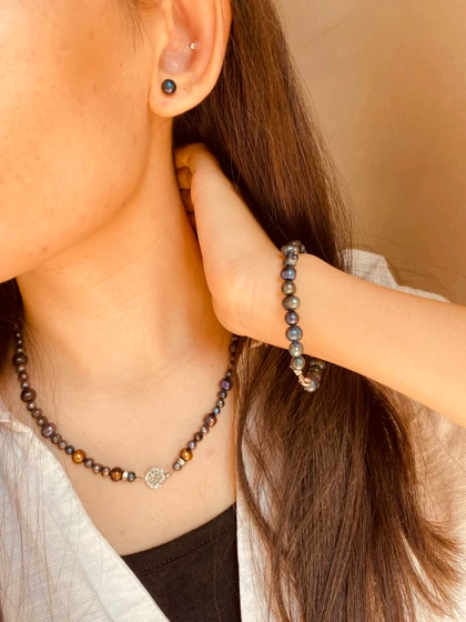 نیم ست مروارید کد MO0093A