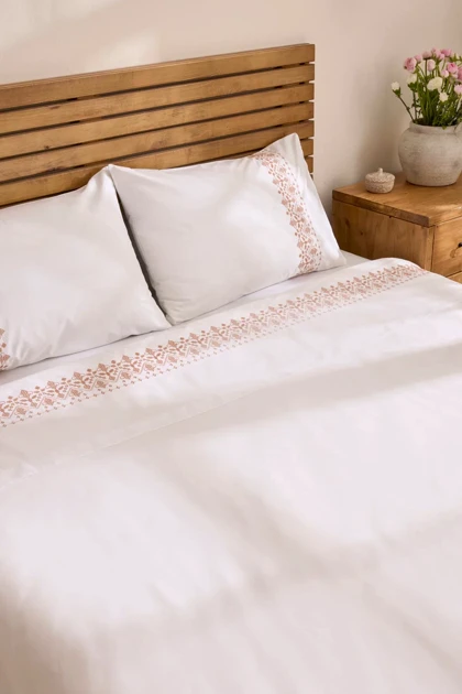 سرویس روتختی دو نفره Karaca Home مدل Merletto پنبه - سفید