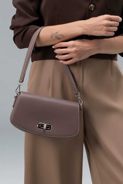 کیف دوشی زنانه چرم مصنوعی بدون دسته دیوید جونز DAVIDJONES