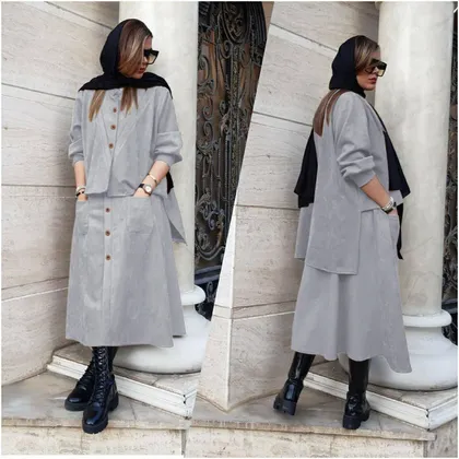 مانتو دامن طرح تیدا کد 55782