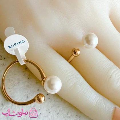 انگشتر زنانه ژوپینگ مدل مروارید کد 2591