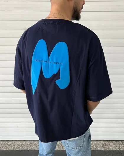 تیشرت T-SHIRT طرح M رنگ سرمه ای