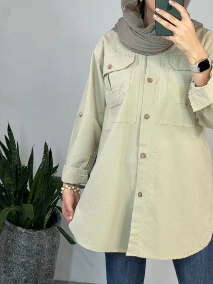 مانتو بلند لینن آلاله