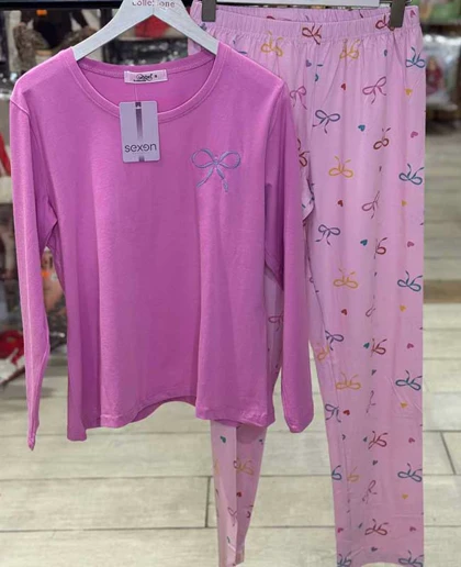 بلوز و شلوار سایز بزرگ نخ پنبه سکسن کد40827