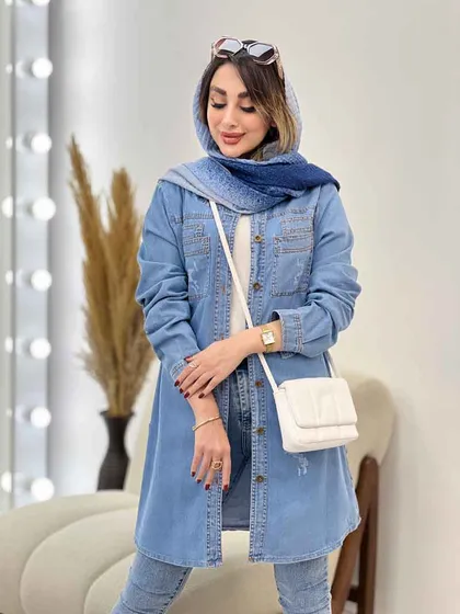 مانتو جین بغل سه دکمه کایلا