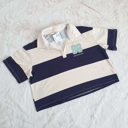 تیشرت کراپ دخترانه اچ اند ام کد Z-TC43