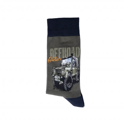 جوراب ساق بلند مردانه طرحدار مدل me3040