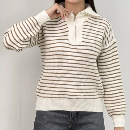 پلیور بافت نیم زیپ 1007351