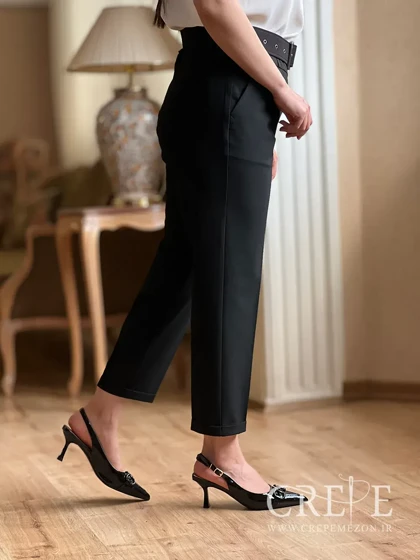 شلوار بزیاق کمربند دار قد 92