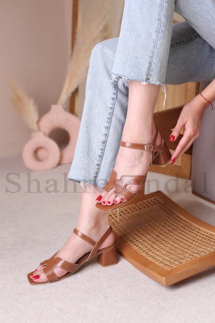کفش صندل پاشنه‌دار زنانه کد 614