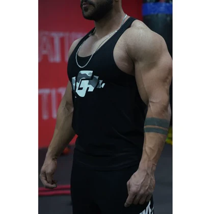 رکابی بدنسازی مردانه G WEAR مدل L-WG چریکی مشکی