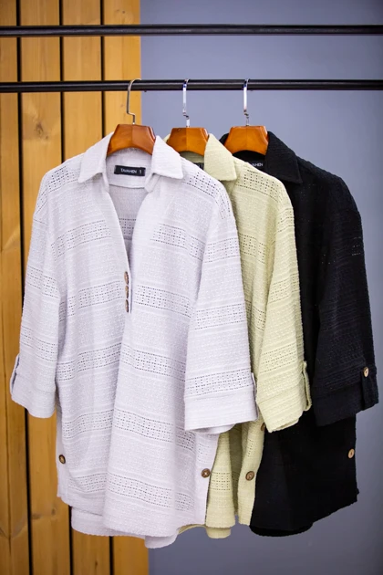 مانتو مراکشی 3 دکمه نما چوبی