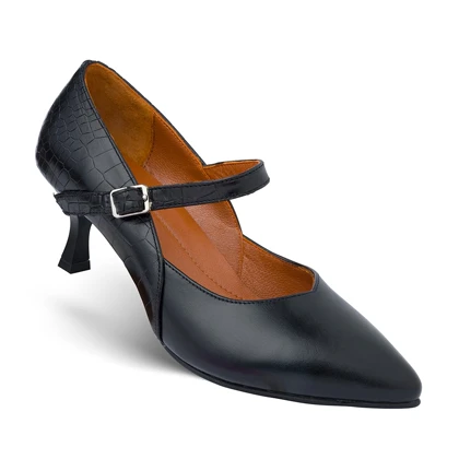 کفش پاشنه‌دار زنانه چرم یلسان مدل اولویا کد 603-PRM