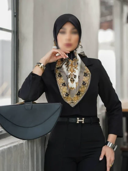 روسری مجلسی ابریشم کد 340