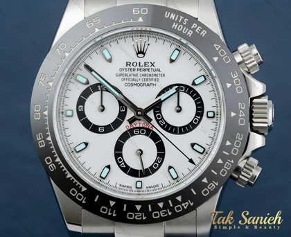 ساعت رولکس مردانه سه موتوره دیتونا سیلور سفید Rolex-2072-G