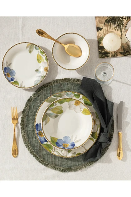 سرویس غذاخوری 6 نفره Madame Coco مدل Lumière Bone China - چندرنگ