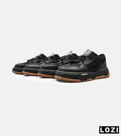 کفش کتانی مشکی قهوه ای AMIRI MA2 Leather