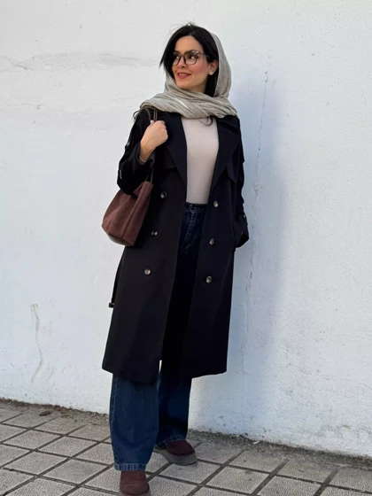 ترنچ کت بارانی آستردار شیدا