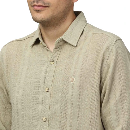 پیراهن آستین بلند کنفی مردانه مدل 61011037