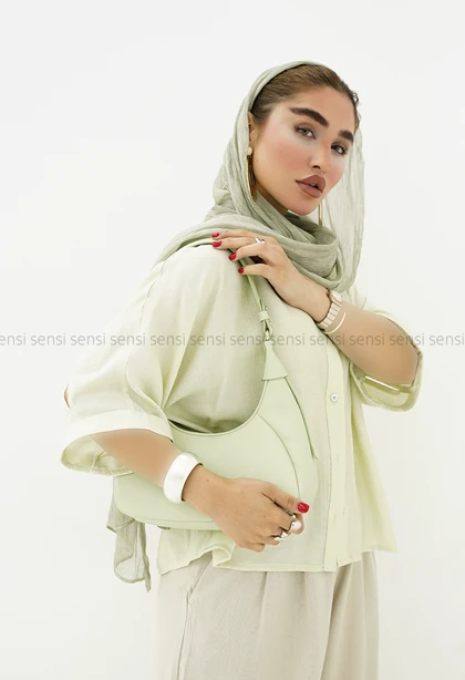 شومیز شیشه ای آستین پاکتی کد1006314