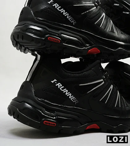 کفش کتانی مردانه مشکی قرمز SALOMON I-Runner disk