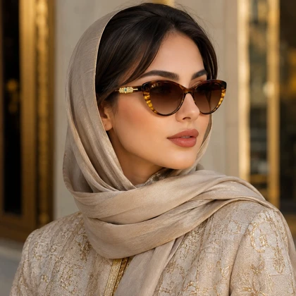 عینک آفتابی تام فرانک مدل TF1003 C04 عسلی طرح دار