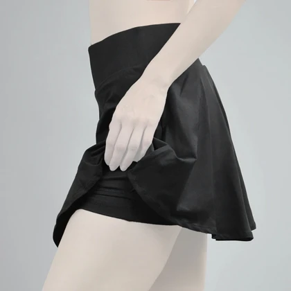 دامن کشاله دار تنیسی اویشو مدل PB-4H0258 مشکی