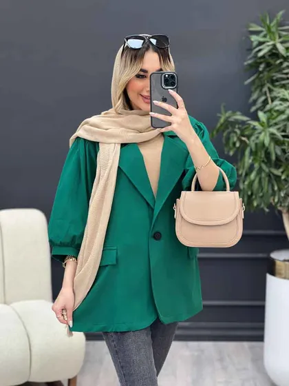 مانتو لینن تک دکمه