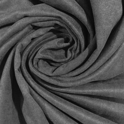 روتختی مینیمال کتان مخمل طرح مربع طوسی تیره کد 102100