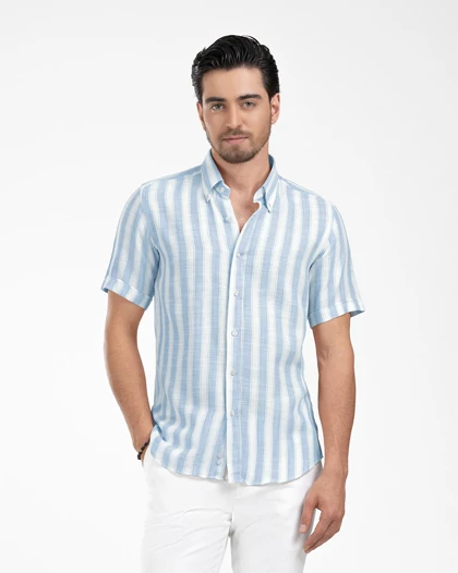 پیراهن مردانه راه راه کد 1885