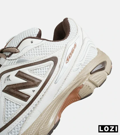 کفش کتانی بزرگ پا کرم قهوه ای NEW BALANCE 1064 V.2 مدل 8661