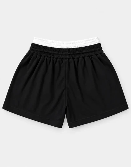 شلوارک دخترانه مشکی مدل 1147 استایل شیک و مینیمال