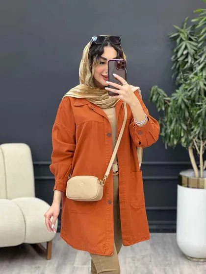 مانتو دو جیب برش‌دار سرو