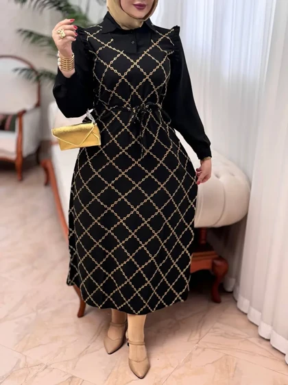 پیراهن طلاکوب نارین 3149