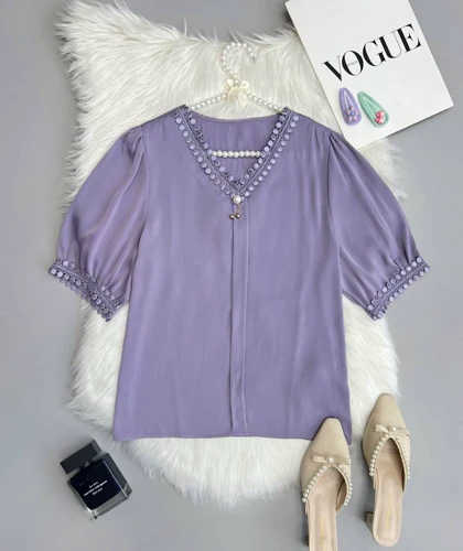 شومیز ساتن کریشه مدل 2 کد 3459